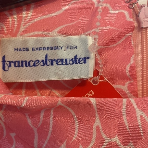 Vintage 50 60s ELEANORE HADLEY pink/white Floral Puff Sleeve Hippie Dress LG - Picture 3 of 9